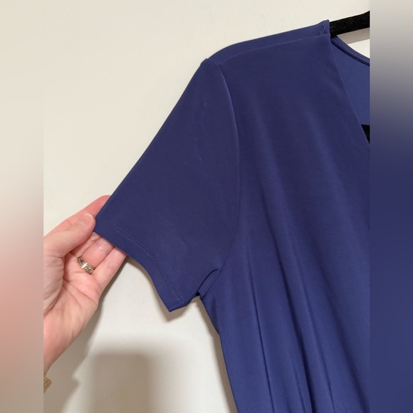 Petite Assembly Elegant Blue Faux Wrap Wide Leg Jumpsuit Size Small Petite NWT - Picture 5 of 8